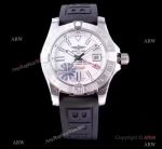GF Factory Copy Breitling Avenger II GMT Watch SS Black Rubber Strap